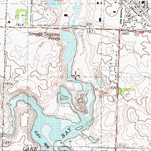 Topographic Map of Garrison Creek, ND