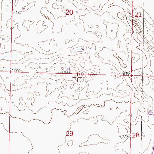 Topographic Map of Johns Lake School Number 1, ND