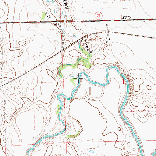 Topographic Map of Spring Creek, ND