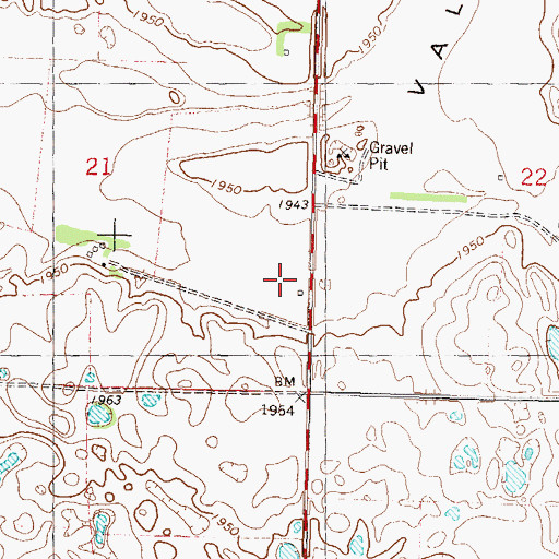 Topographic Map of Strawberry Lake School Number 3, ND