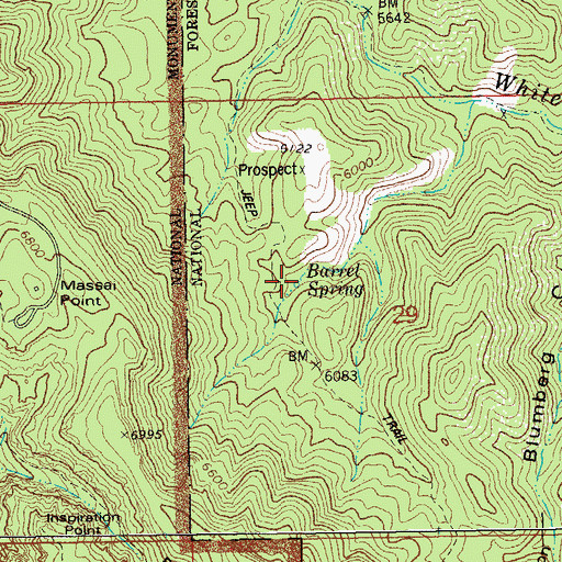 Topographic Map of Barrel Spring, AZ