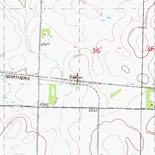 Topographic Map of Still, ND