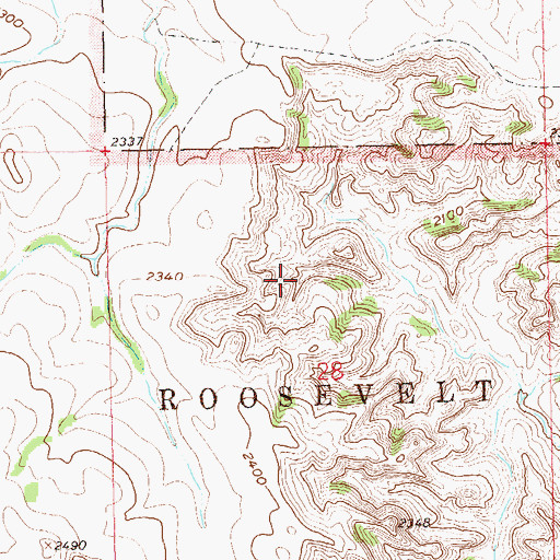 Topographic Map of Stevens Spring, ND