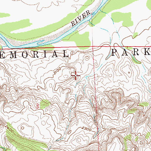 Topographic Map of Theodore Roosevelt Wilderness, ND