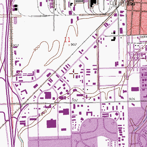 Topographic Map of City of Fargo, ND