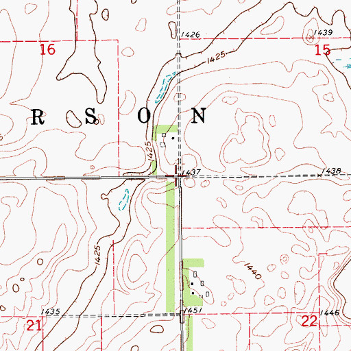 Topographic Map of Township of Anderson, ND