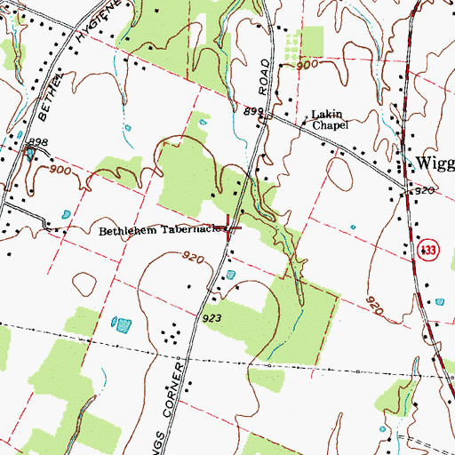 Topographic Map of Bethlehem Tabernacle, OH
