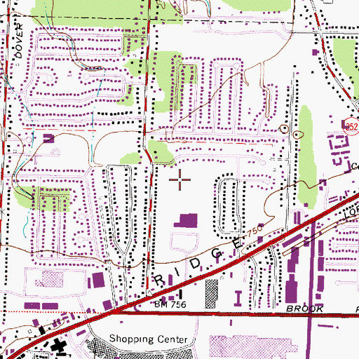 Topographic Map of Geauga Community Hospital, OH