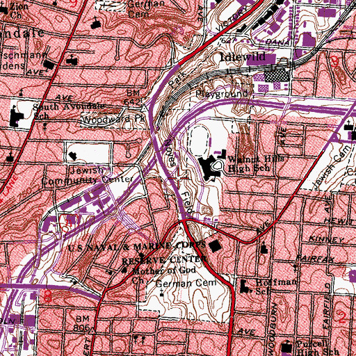 Topographic Map of Hoyes Field, OH