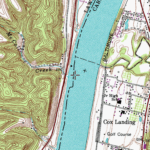 Topographic Map of McCall Creek, OH