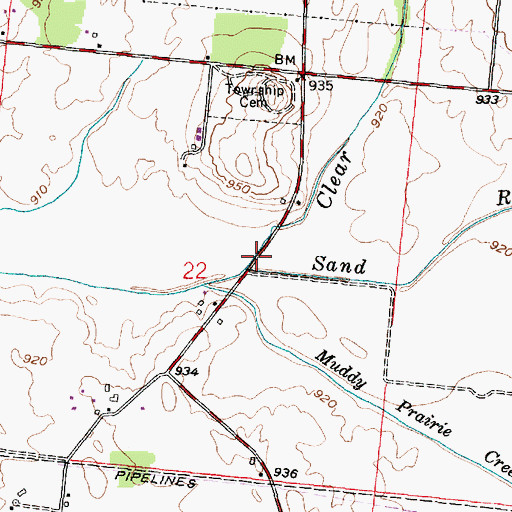 Topographic Map of Sand Run, OH