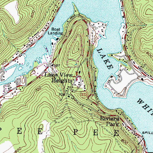 Topographic Map of Lake View Heights, OH