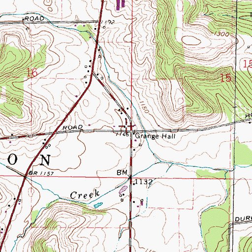 Topographic Map of Honey Creek School (historical), OH