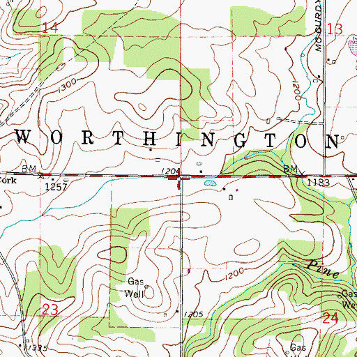 Topographic Map of Black Swamp School (historical), OH