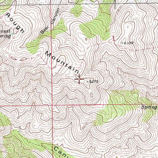 Topographic Map of Rough Mountain, AZ