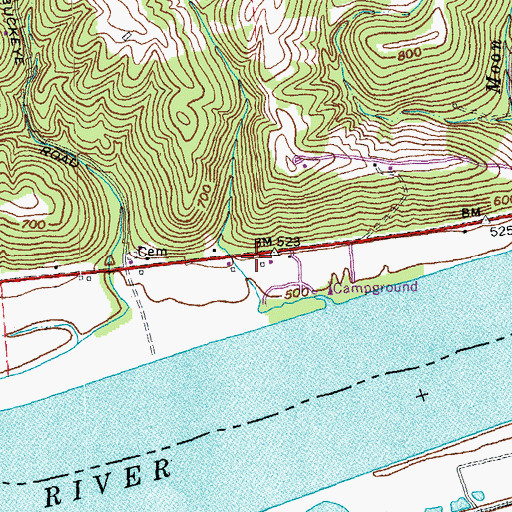 Topographic Map of Rice School (historical), OH