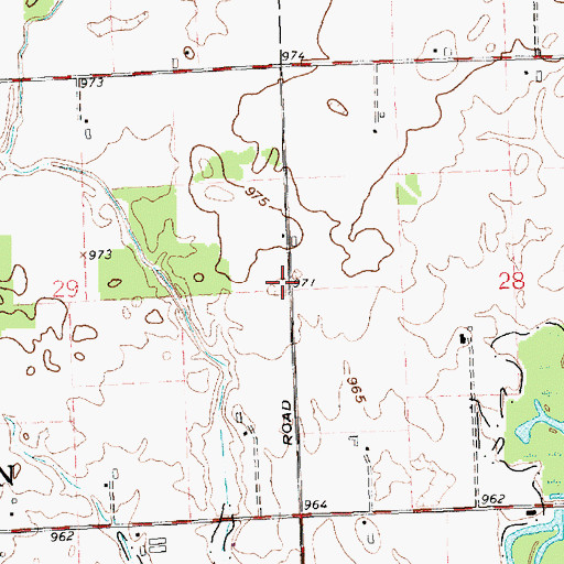 Topographic Map of Diters School (historical), OH