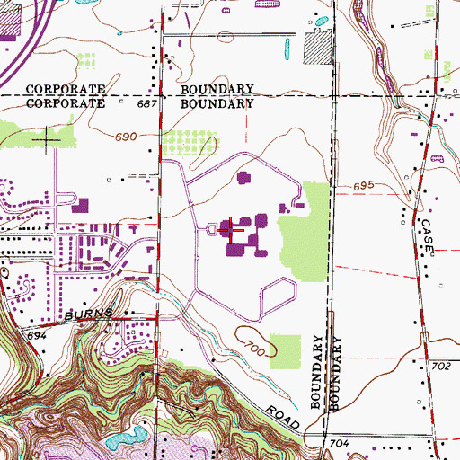 Topographic Map of Lorain County Community College, OH