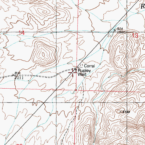 Topographic Map of Rupley Well, AZ