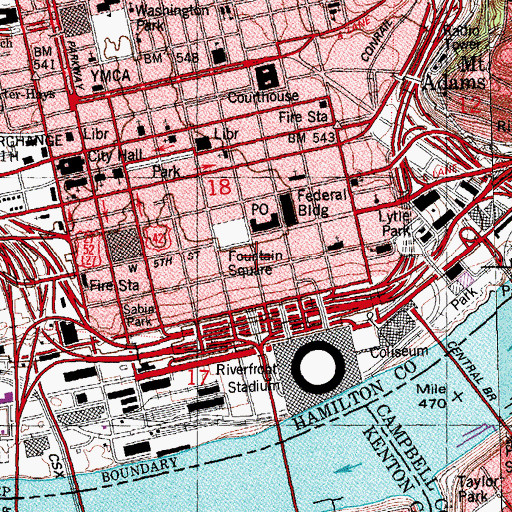 Topographic Map of Medical College of Ohio (historical), OH