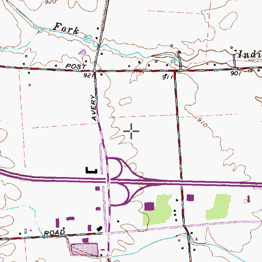 Topographic Map of Perimeter Shopping Center, OH