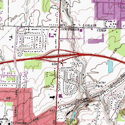 Topographic Map of Westminster Presbyterian Church, OH