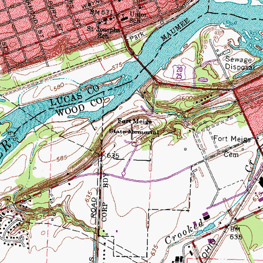 Topographic Map of Indian Hill, OH