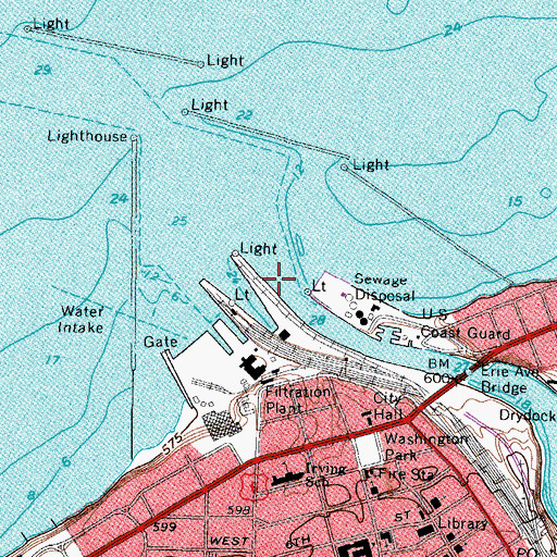 Topographic Map of Black River, OH
