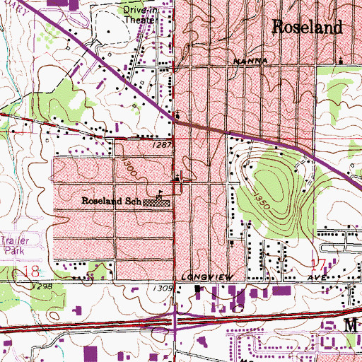 Topographic Map of Church of God, OH