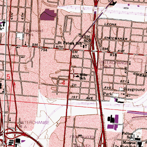 Topographic Map of Mount Pisgah Baptist Church, OH