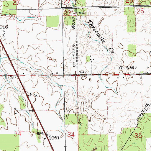 Topographic Map of Goulder School (historical), OH