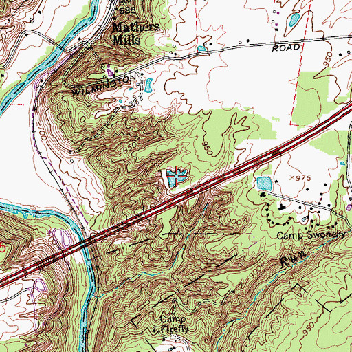 Topographic Map of Gray Pond, OH