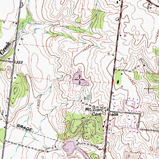 Topographic Map of Drumm Pond, OH