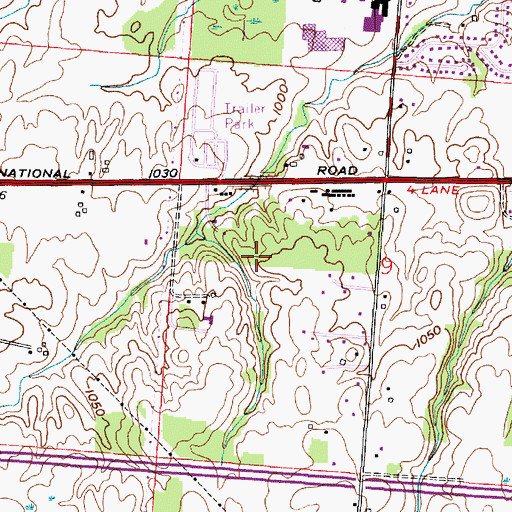 Topographic Map of Christian Center Lake, OH