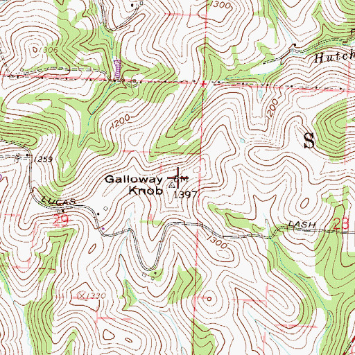 Topographic Map of Galloway Knob, OH