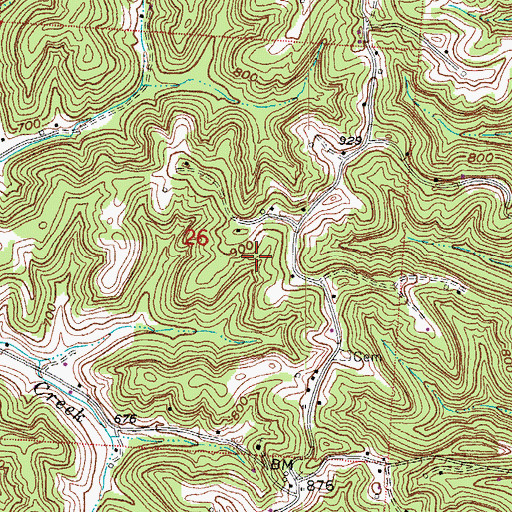 Topographic Map of Township of Rome, OH