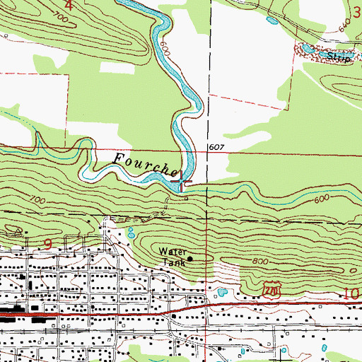 Topographic Map of Cunneo Tubby Creek, OK