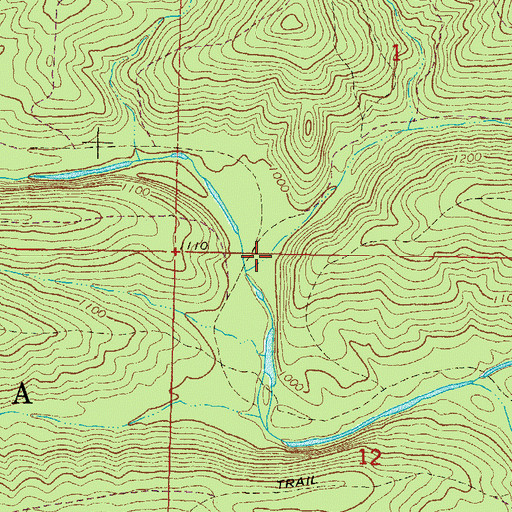 Topographic Map of Deadman Hollow, OK