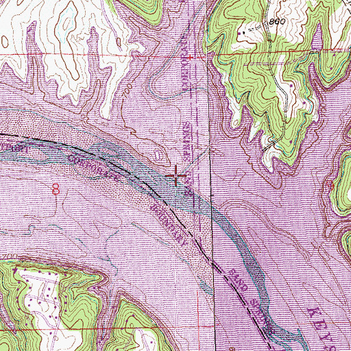 Topographic Map of Mud Creek, OK