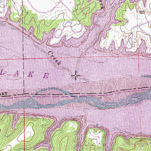 Topographic Map of Walnut Creek, OK