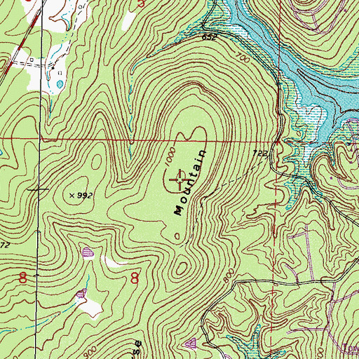 Topographic Map of Wildhorse Mountain, OK