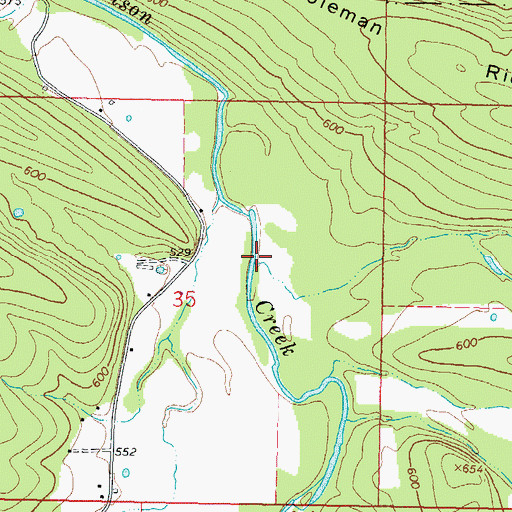 Topographic Map of Dry Run, OK
