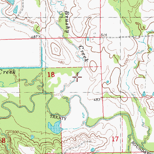 Topographic Map of Jones Creek, OK