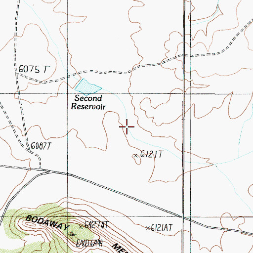 Topographic Map of Second Reservoir, AZ