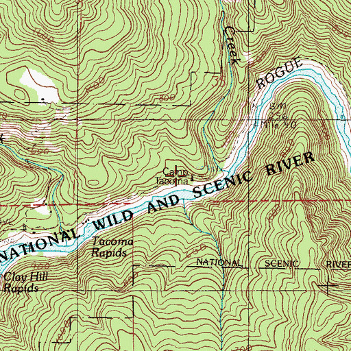 Topographic Map of Camp Tacoma, OR