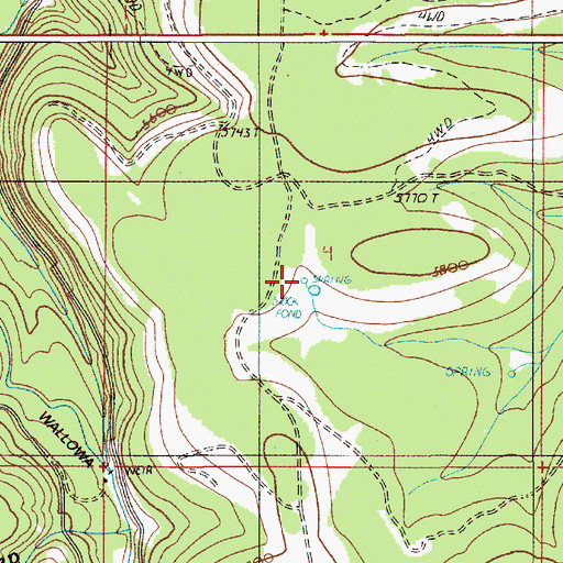 Topographic Map of Target Spring, OR