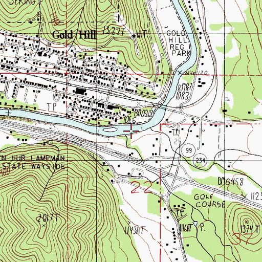 Topographic Map of Blackwell Creek, OR