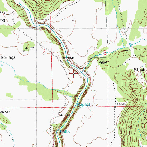 Topographic Map of Blue Creek, OR