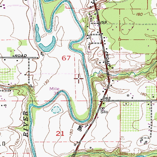 Topographic Map of Butternut Creek, OR