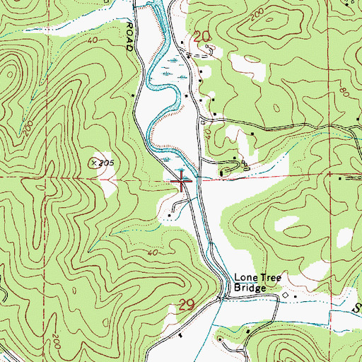 Topographic Map of Catching Creek, OR